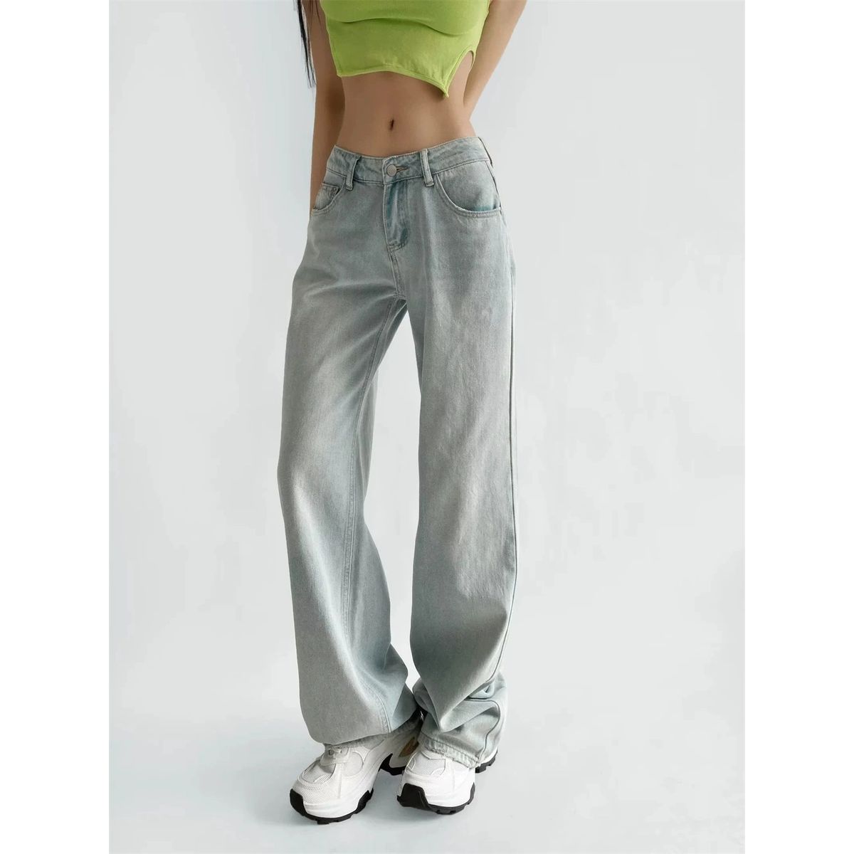 VELVET - Jeans Wide leg Flaviana Azul