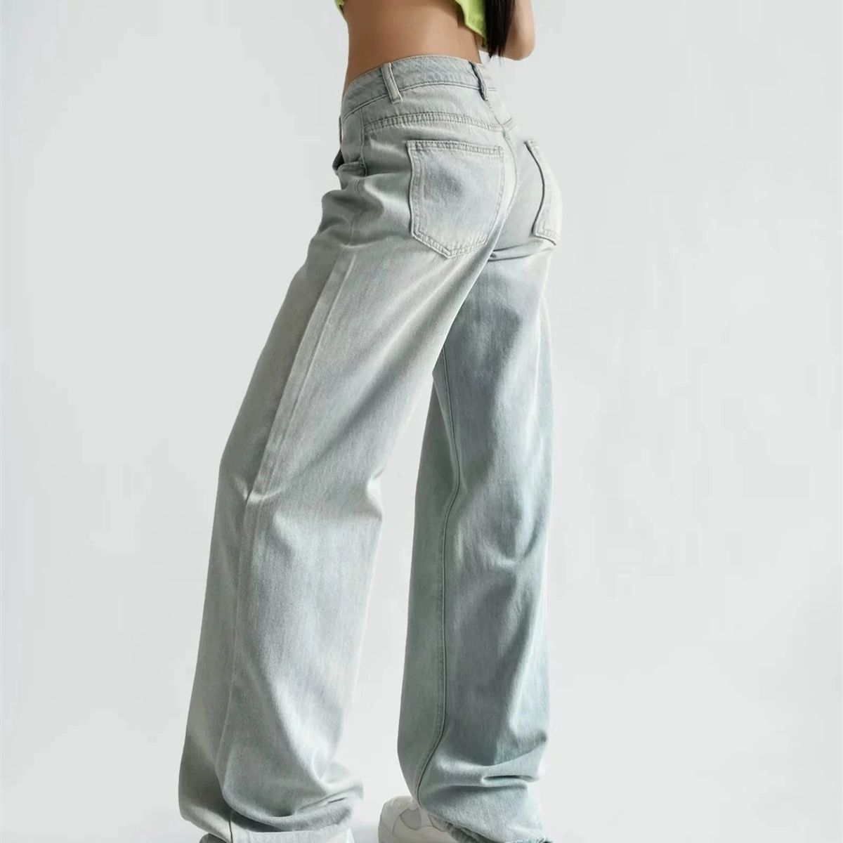 VELVET - Jeans Wide leg Flaviana Azul