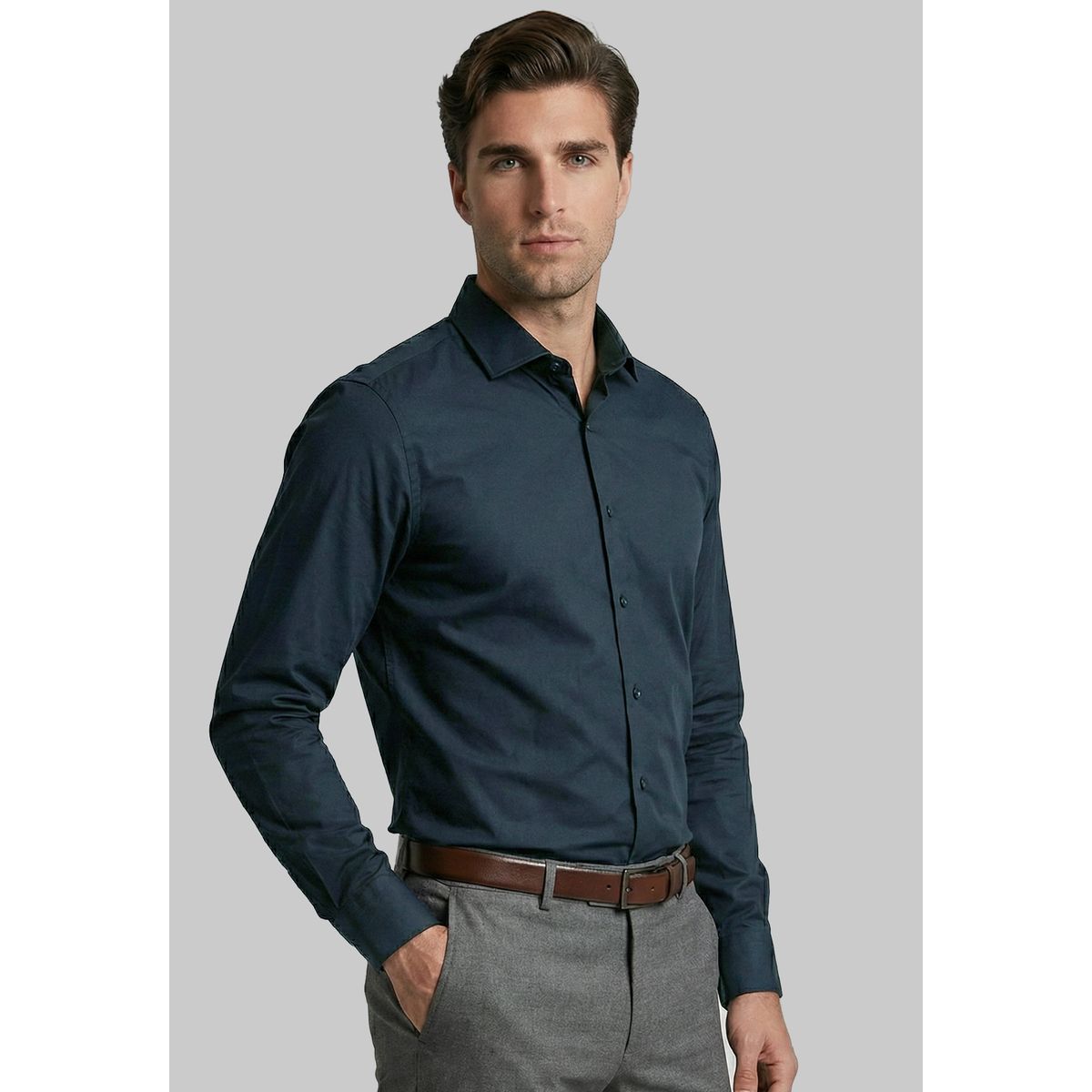 NEW MAN - Camisa Praga Marine New Man