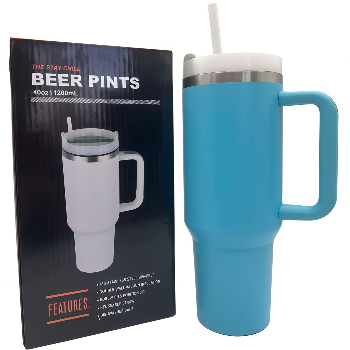 GENERICO - Vaso Termico 1,2 Litros De Acero Inox 5 Color Agua