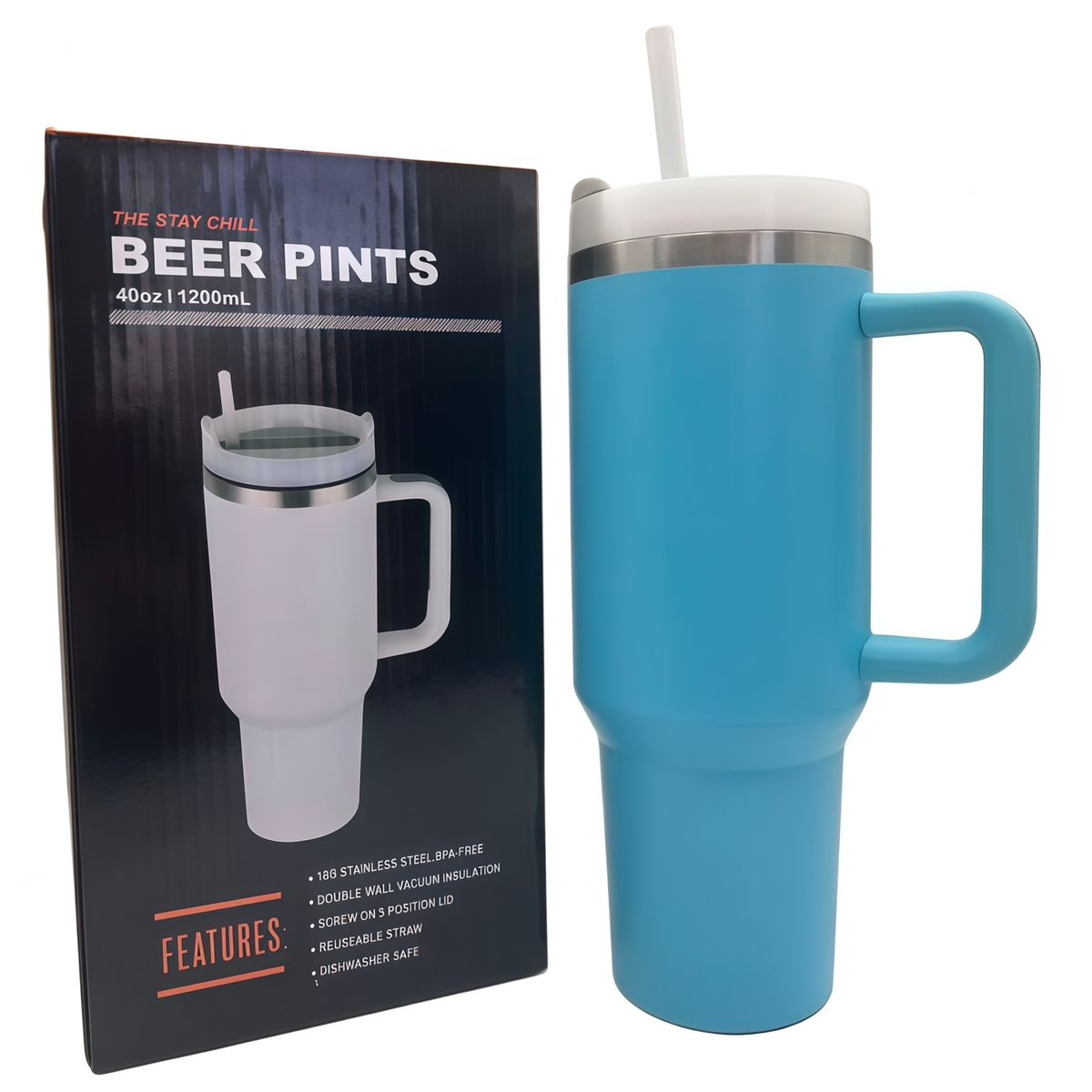 GENERICO - Vaso Termico 1,2 Litros De Acero Inox 5 Color Agua