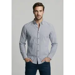 FEROUCH - Camisa Palm Springs Blue