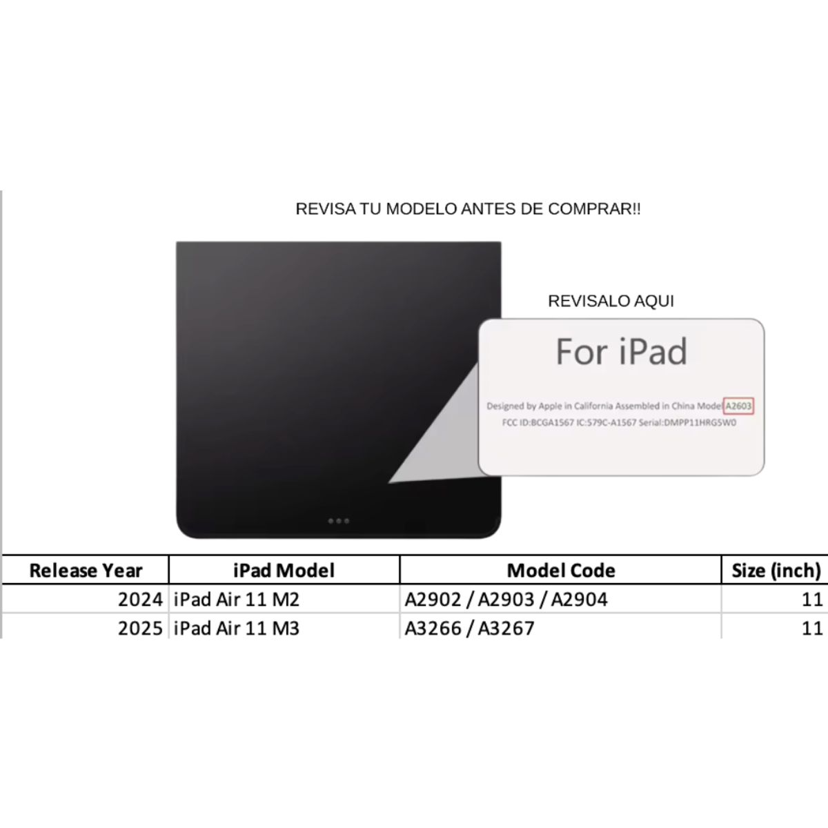 TECNOPALACE - Lamina De Vidrio Con Fácil Instalación Para iPad Air 11 M2 / M3