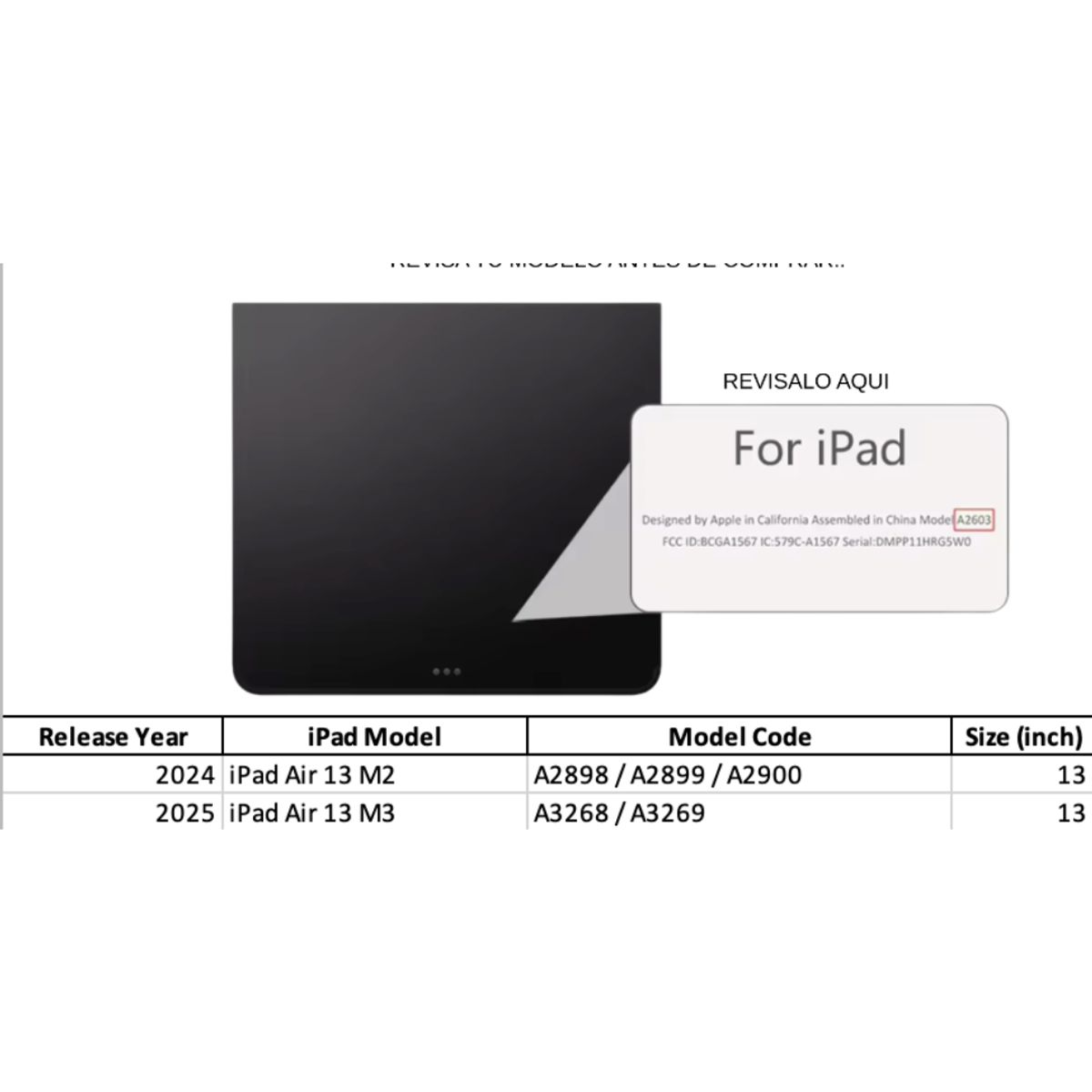 TECNOPALACE - Lamina De Vidrio Con Fácil Instalación Para iPad Air 13 M2 / M3