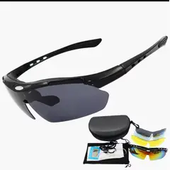 GENERICO - Lentes Deportivos Polarizados 5 En 1 Para Bicicleta Running