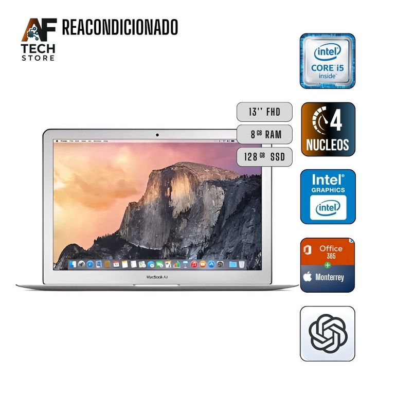 Notebook Macbook Air 2017 I5 8GB 128GB - Win+Office - Reacondicionado Profesional