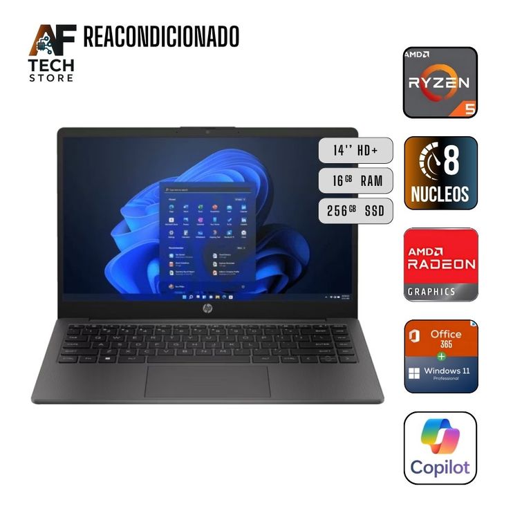 Notebook 245 G10 Ryzen 5 16GB 256GB - Win11+Office - Reacondicionado Profesional