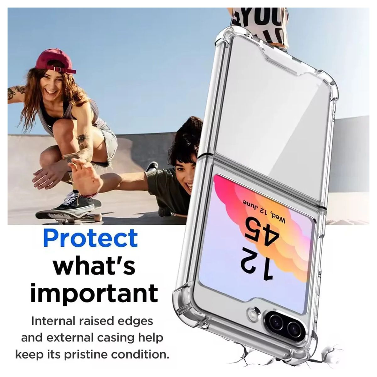 BELKRA - Carcasa Para Samsung Z Flip 7 Fe Reforzada Anti Golpes
