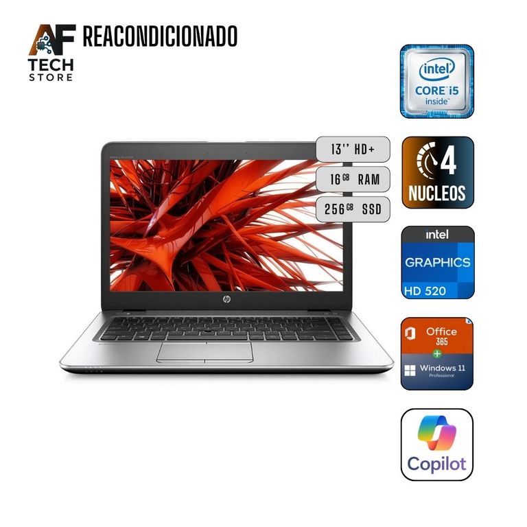 Notebook 840 G3 I5 6th 16GB 256GB - Win11+Office - Reacondicionado Profesional