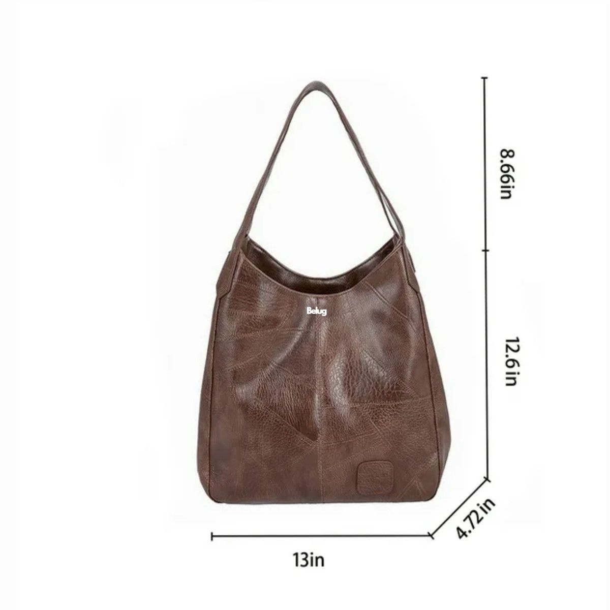 GENERICO - Bolsa Hombro Cuero Suave Gran Capacidad Damas Bolsa Mensajer Color Café BELUG