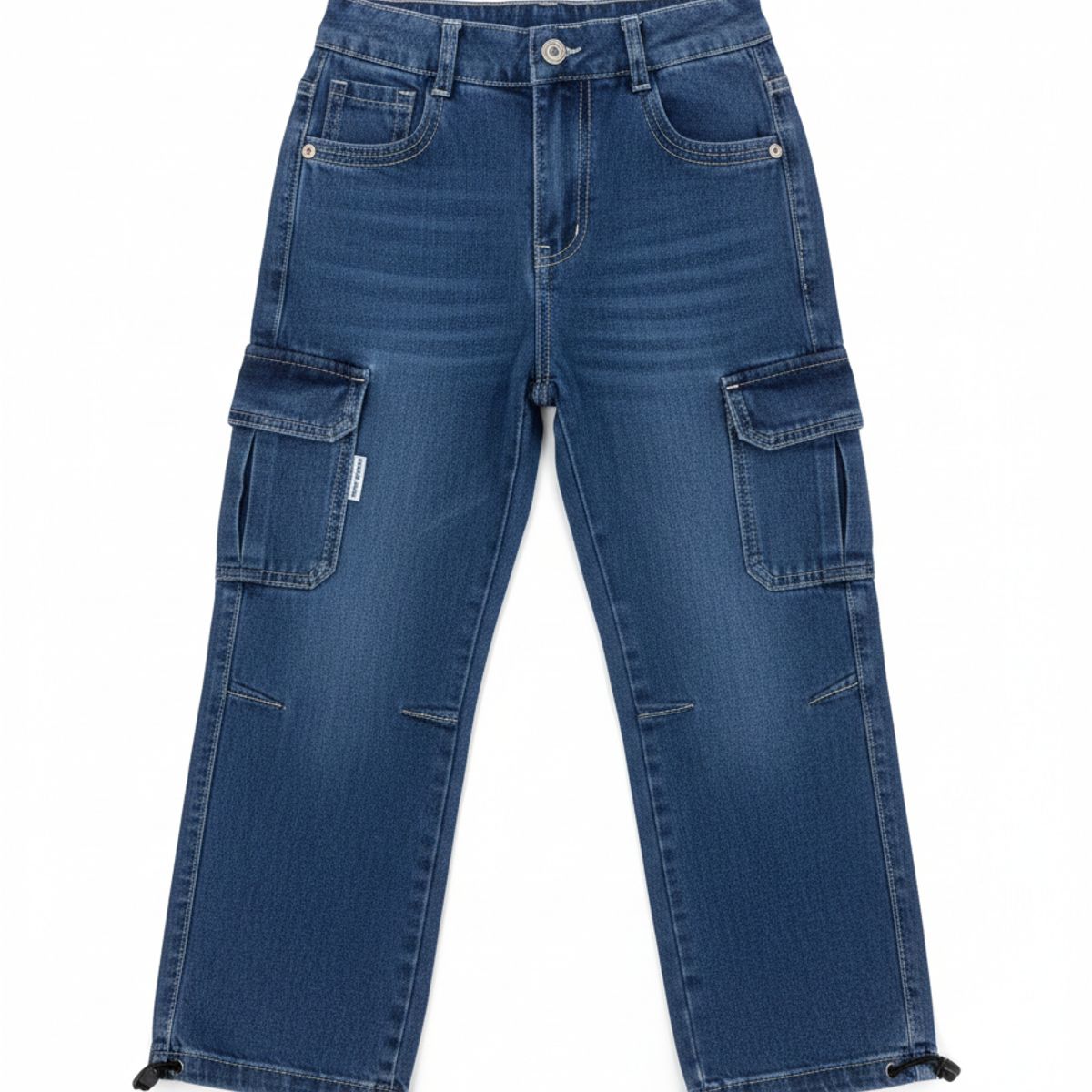 KIBOU - Pantalón Cargo Jeans Niño Denim Resistente