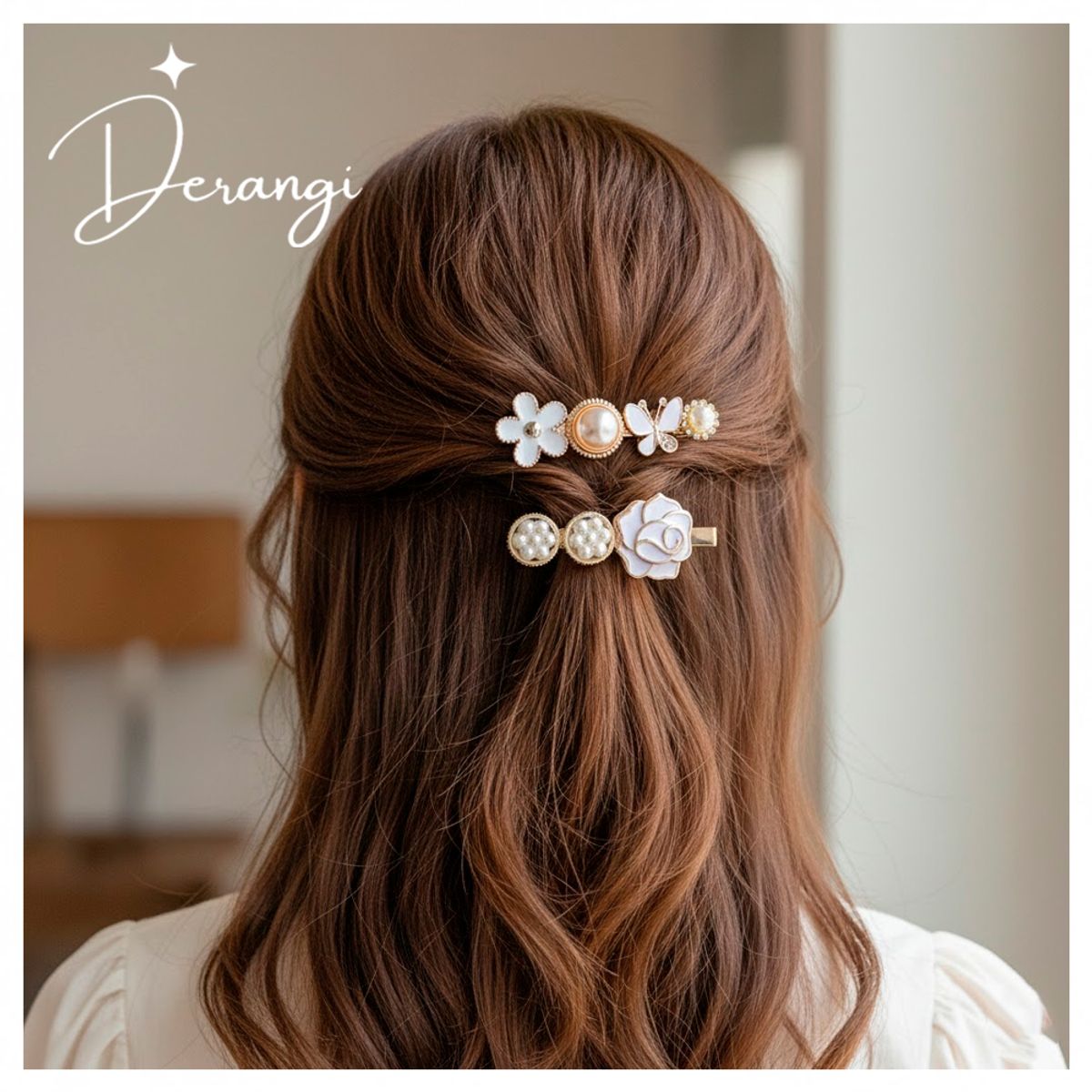 GENERICO - Broches para el Cabello Set de Pinzas tipo clip Garden Serenity 29901