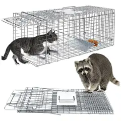 EVERSO - Jaula Trampa Corral Plegable Para Gato Conejos 94x37x34cm