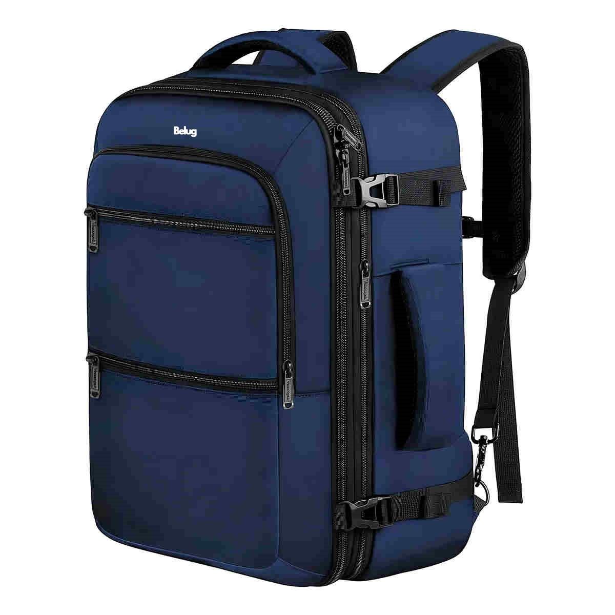 GENERICO - Mochila Viaje 40L Expandible Antirrobo Impermeable Azul BELUG