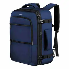 GENERICO - Mochila Viaje 40L Expandible Antirrobo Impermeable Azul BELUG