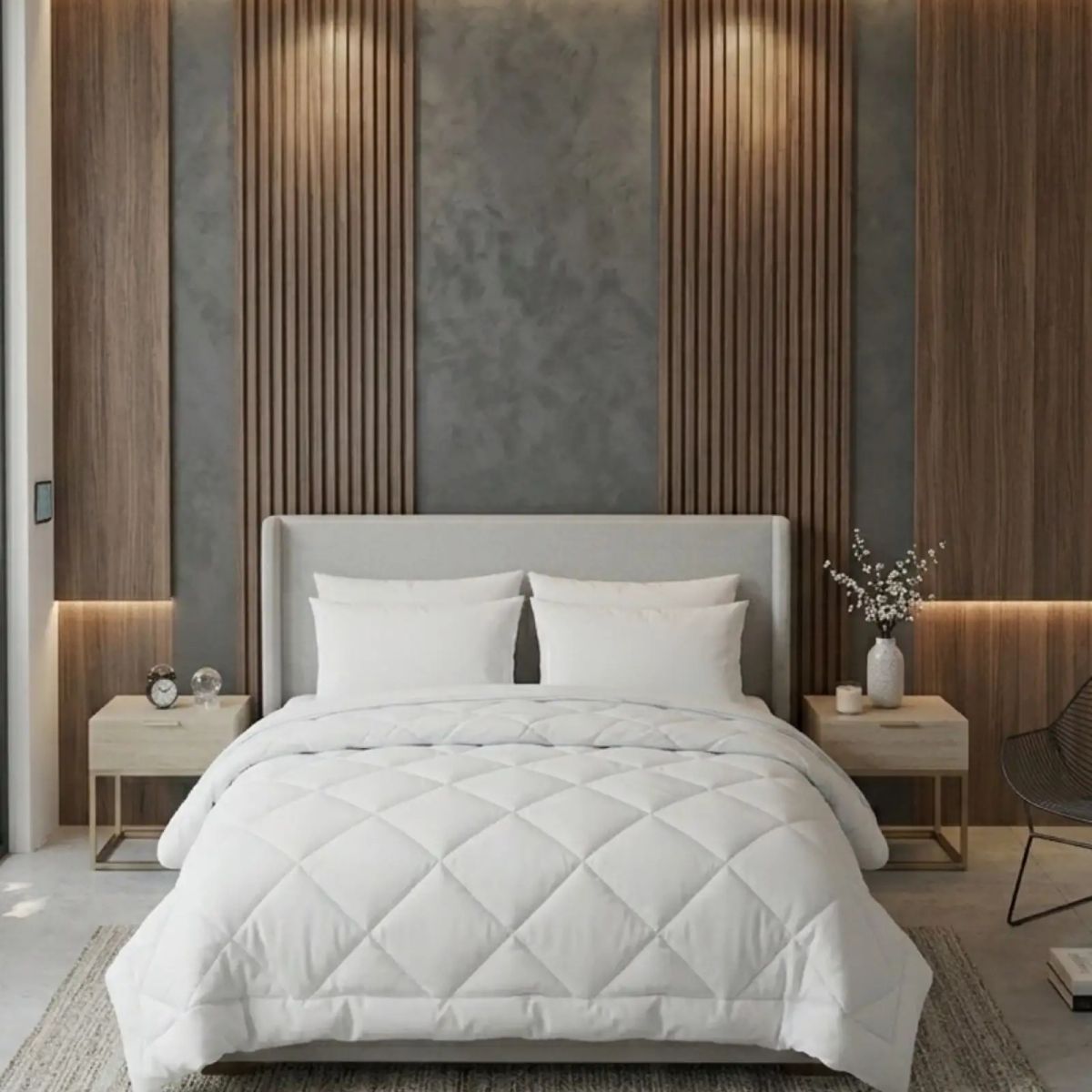 GENERICO - CUBRECAMA PLUMÓN NORDICO KING 230X250 BLANCO