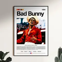 GENERICO - Cuadro Bad Bunny Reguetón + Marco