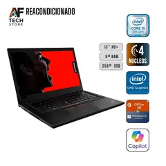 LENOVO - Notebook T480 I5 8th 8GB 256GB - Win11+Office - Reacondicionado Profesional