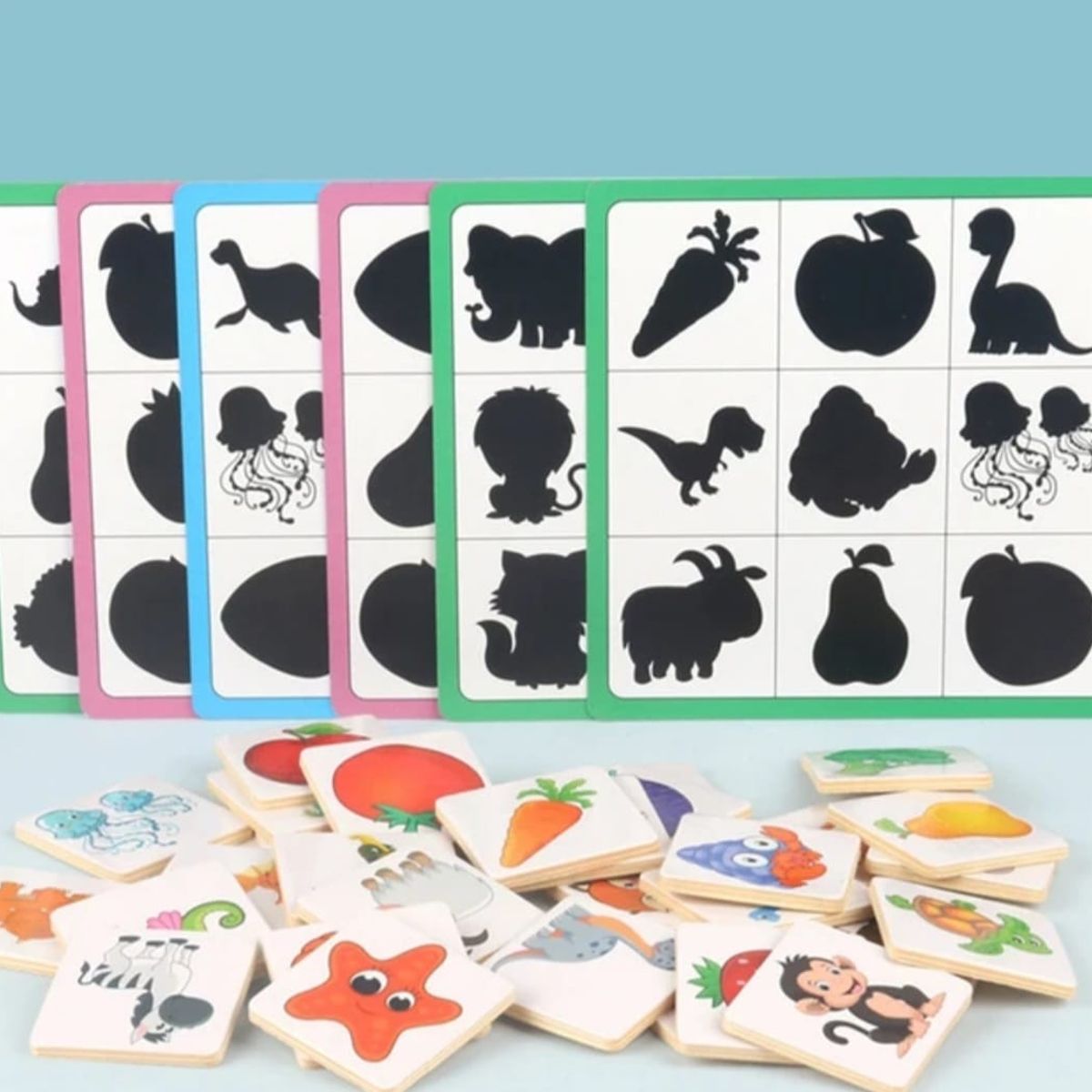 GENERICO - Juego Didáctico Conoce Figuras Y Sombras  Madera