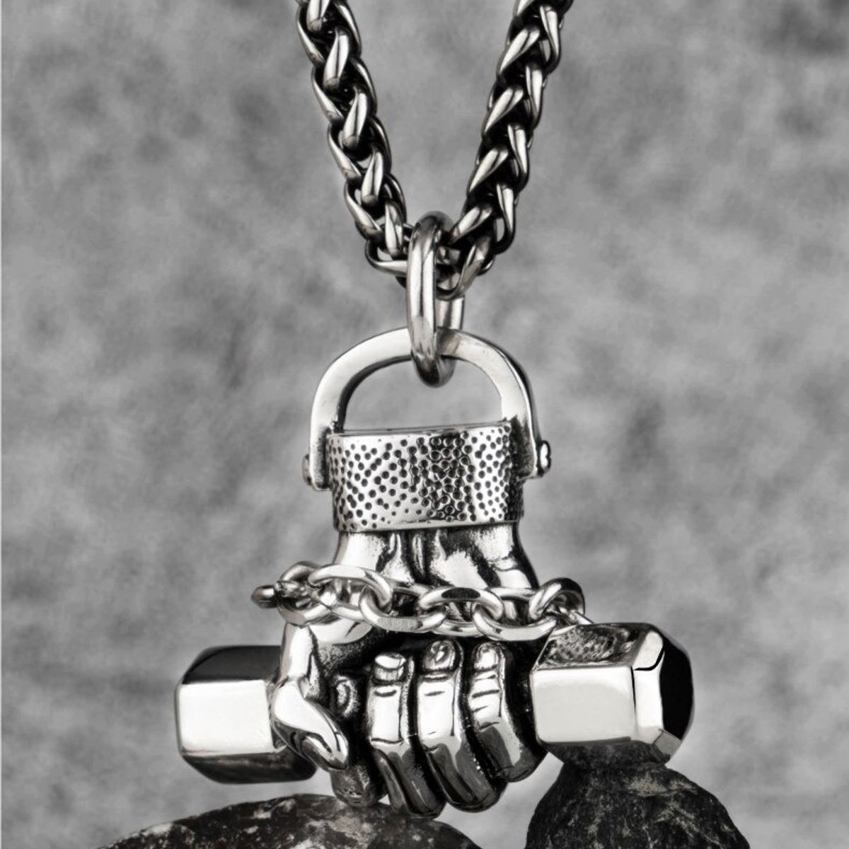 GENERICO - Collar De Caballero Mancuerna Gym Gimnasio Moda