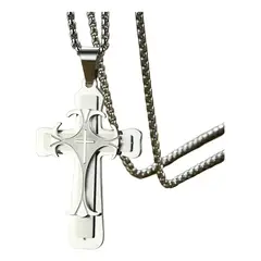 GENERICO - Collar Cruz Medieval Hombres Caballeros Moda Masculina