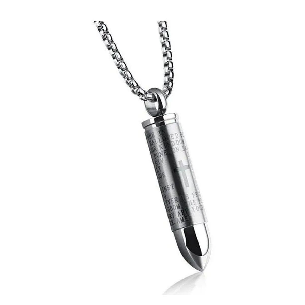 GENERICO - Collar Bala Acero Y Titanio Hombre Moda Masculina C1