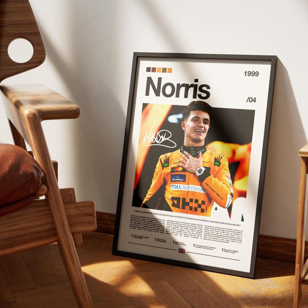 GENERICO - Cuadro campeon Mclaren f1 Lando Norris 4 Formula 1 + Marco