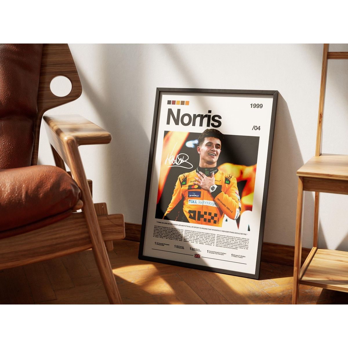 GENERICO - Cuadro campeon Mclaren f1 Lando Norris 4 Formula 1 + Marco