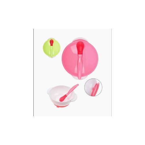 Posillo para comida de bebé con tapa y cuchara plástica 15 cm | Sodimac ...