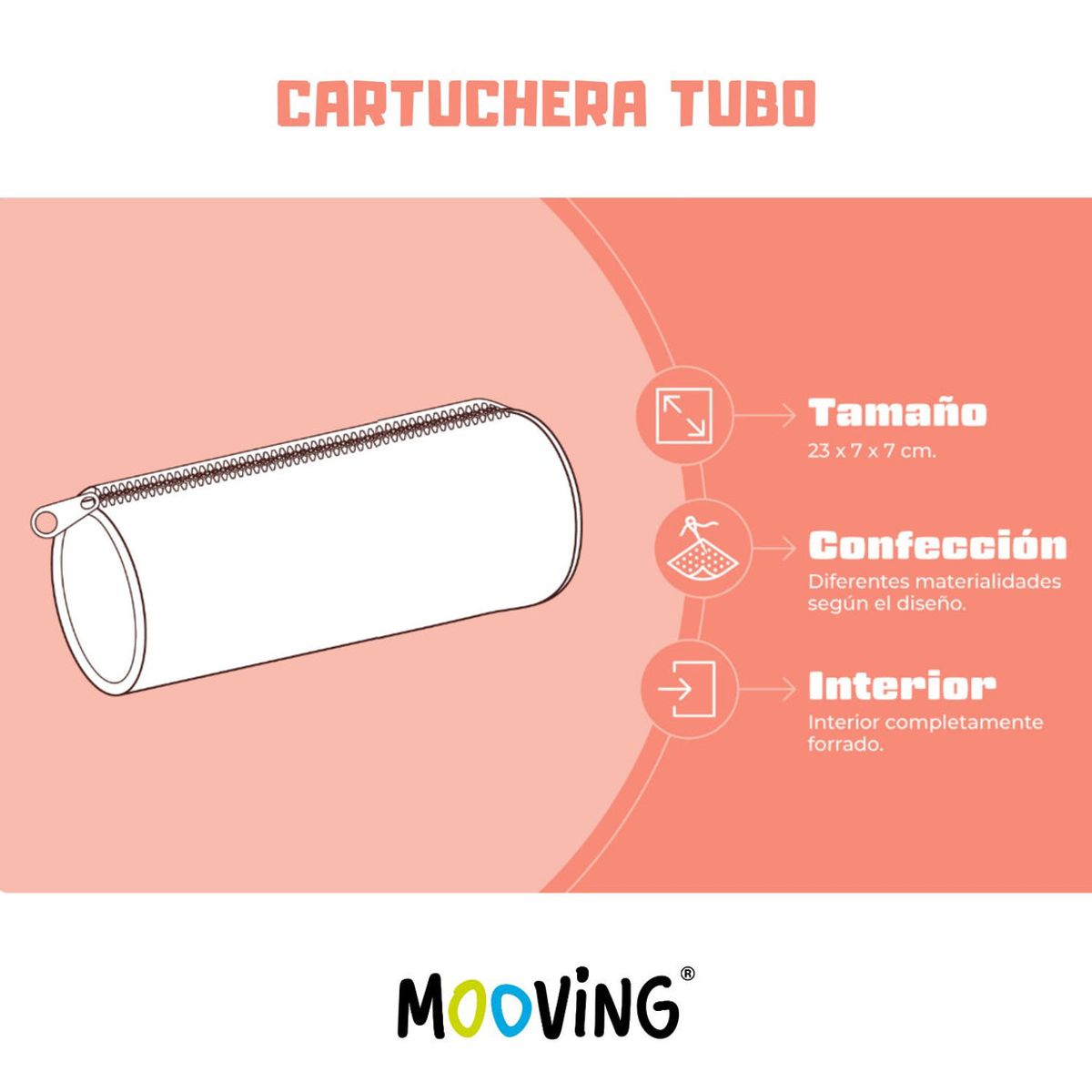 MOOVING - ESTUCHE ESCOLAR MY TUBE MOOVING STITCH CARITA