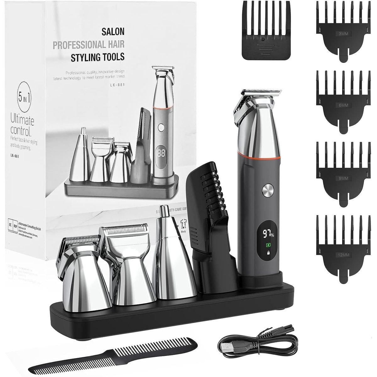 UMEXUS - Afeitadora Electrica Maquina Afeitar Corporal 5-en-1