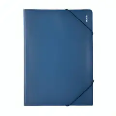 AUCA - Pack 4 Carpeta PVC Cartera con Elástico Azul
