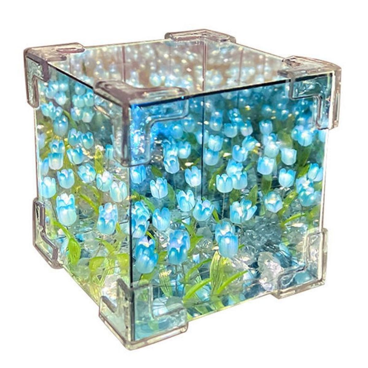 KINDA NICE - Lampara Tulipanes Eternos Cubo De Tulipanes Espejo Tulipanes Azul