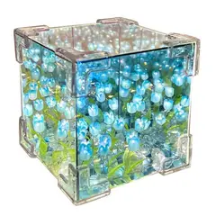 KINDA NICE - Lampara Tulipanes Eternos Cubo De Tulipanes Espejo Tulipanes Azul