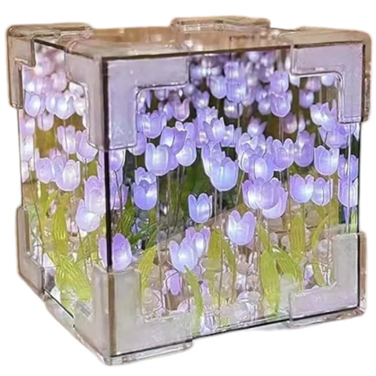KINDA NICE - Lampara Tulipanes Eternos Cubo De Tulipanes Espejo Tulipanes Violeta