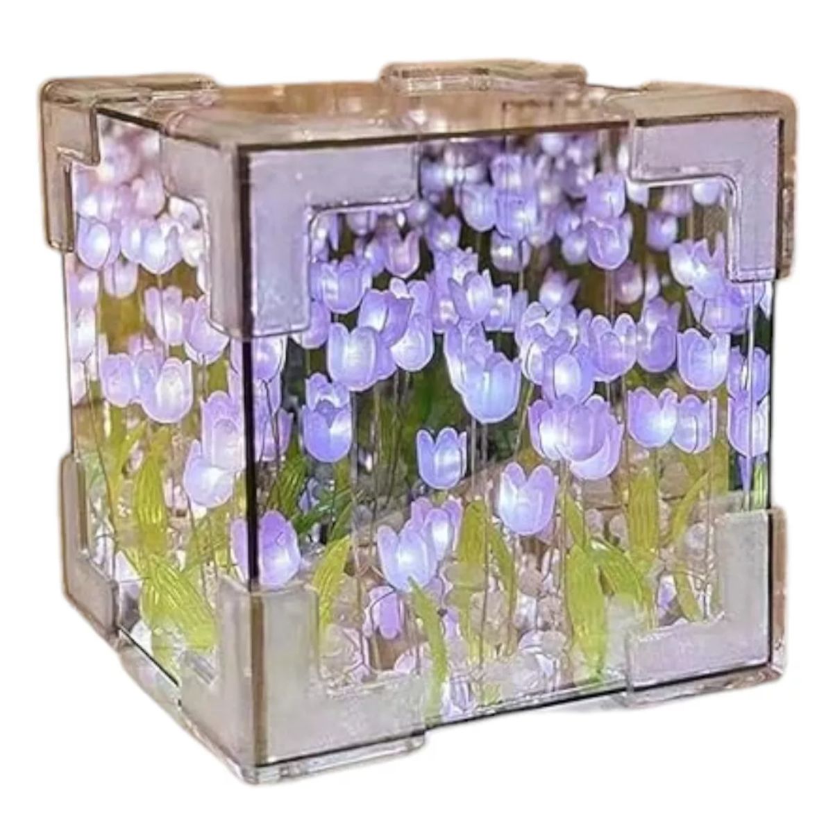 KINDA NICE - Lampara Tulipanes Eternos Cubo De Tulipanes Espejo Tulipanes Violeta
