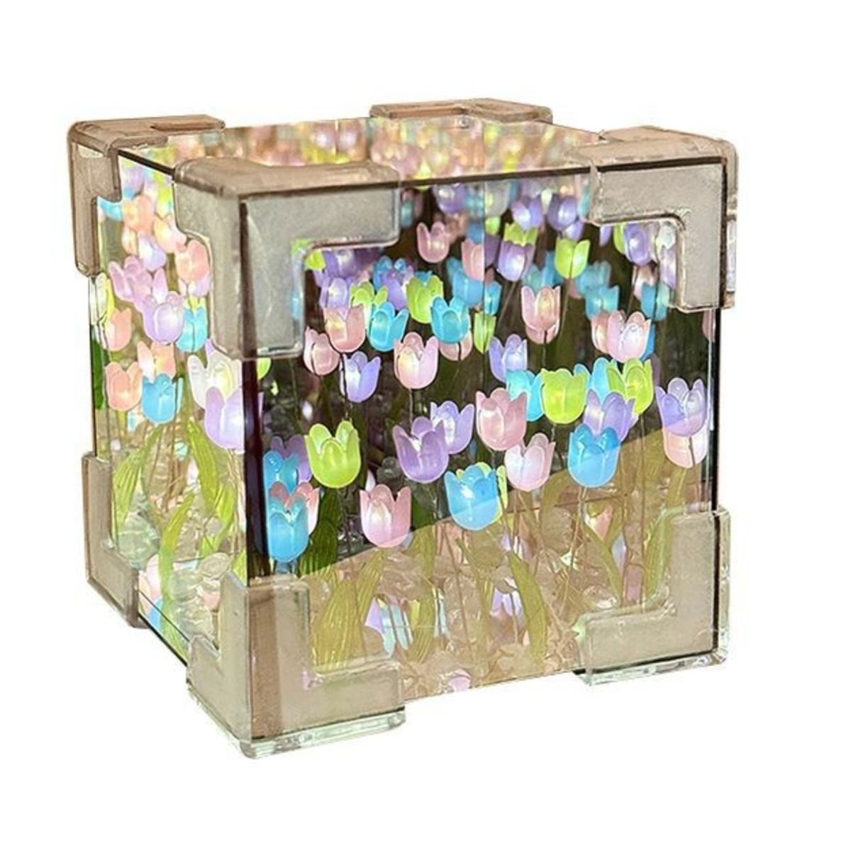 KINDA NICE - Lampara Tulipanes Eternos Cubo De Tulipanes Espejo Tulipanes