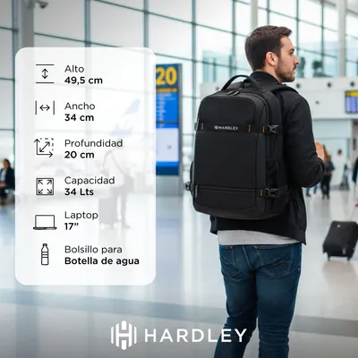 Imagen 2 del producto Mochila de Viaje y Notebook Tela Impermeable 34 Lt