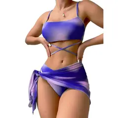 TIOZONEY - Bañador bikini teñido con la técnica tie-dye para mujer