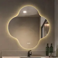 BLUEDREAMER - Espejo Con Luz Led Touch De Lujo Para Tocador O Baño 60x60cm