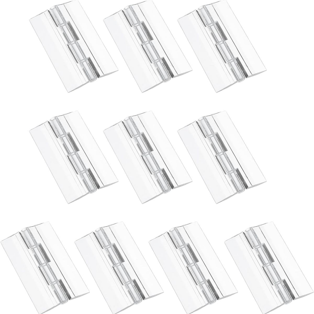 KUANGYE - Pack 10 Unidades Bisagras Acrílico Transparentes Plegables