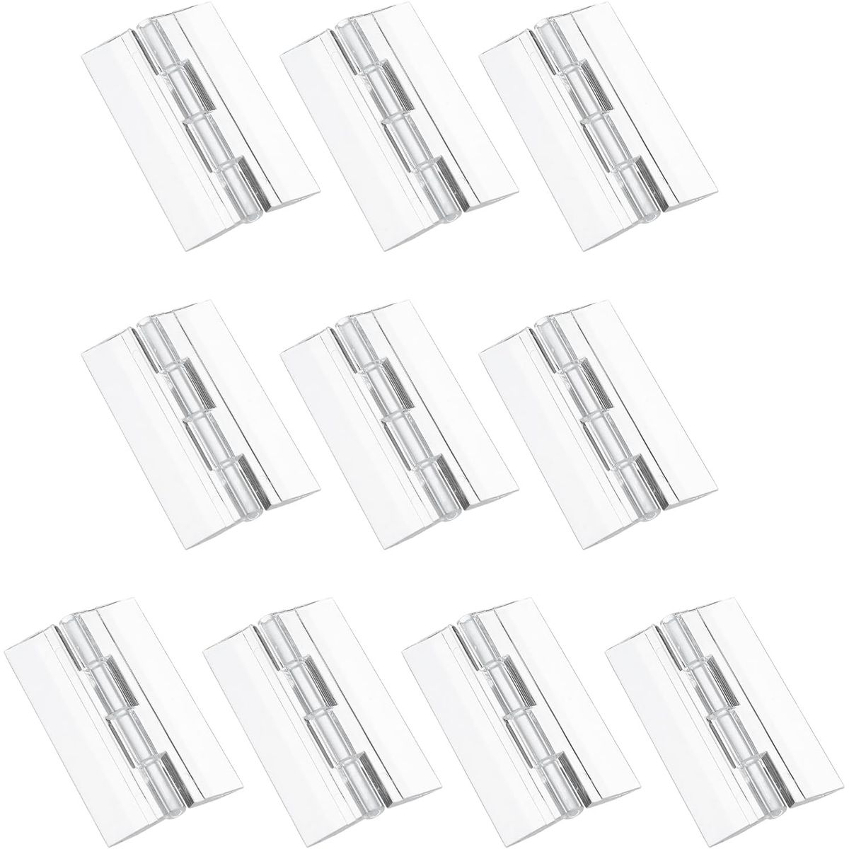 KUANGYE - Pack 10 Unidades Bisagras Acrílico Transparentes Plegables