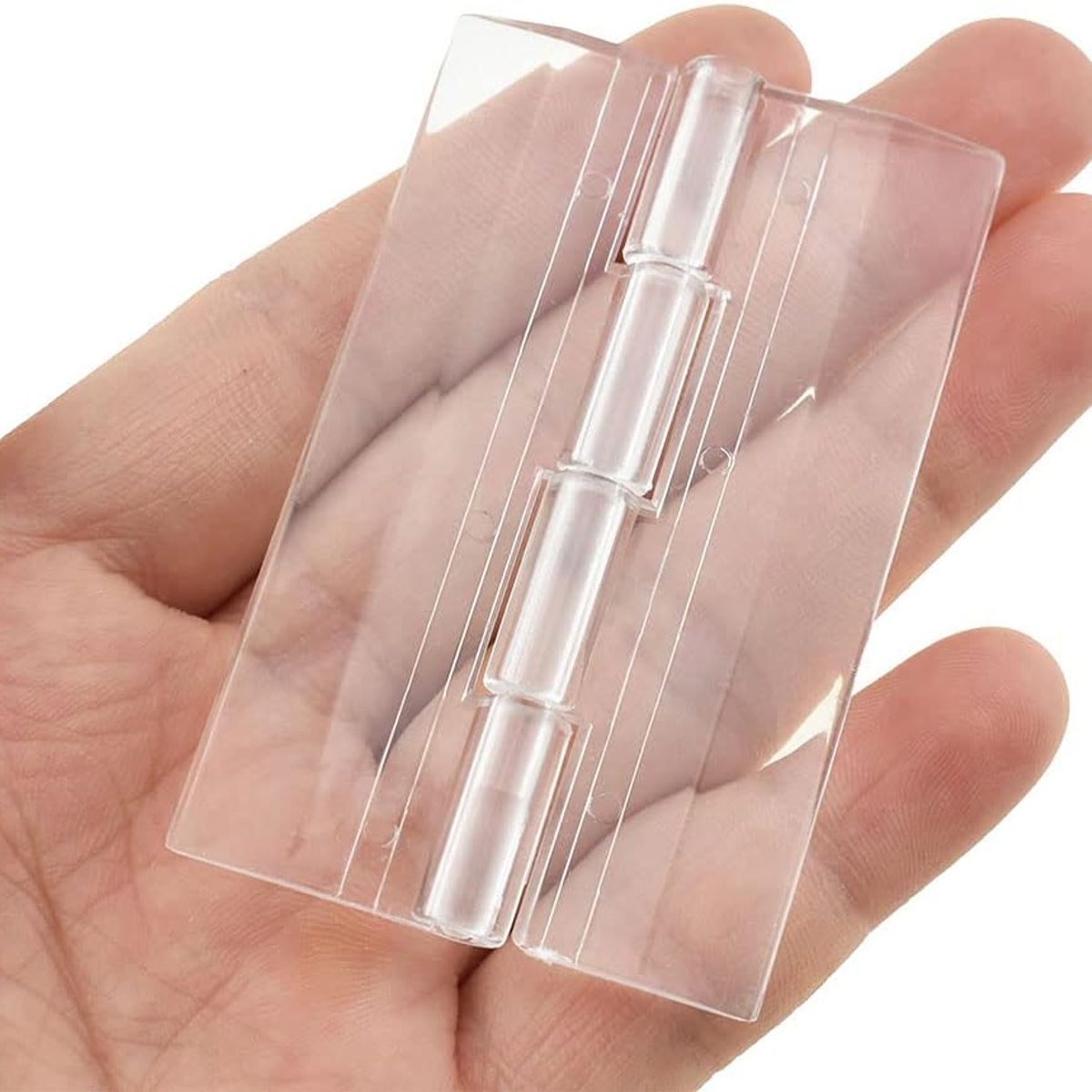 KUANGYE - Pack 10 Unidades Bisagras Acrílico Transparentes Plegables