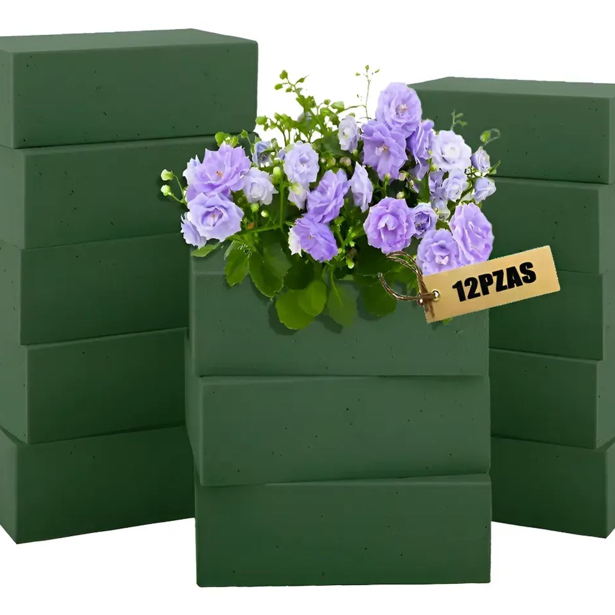 12 Piezas Espuma Floral Húmeda Y Seca Para Arreglos, marca TNAKIEX - Foto Principal