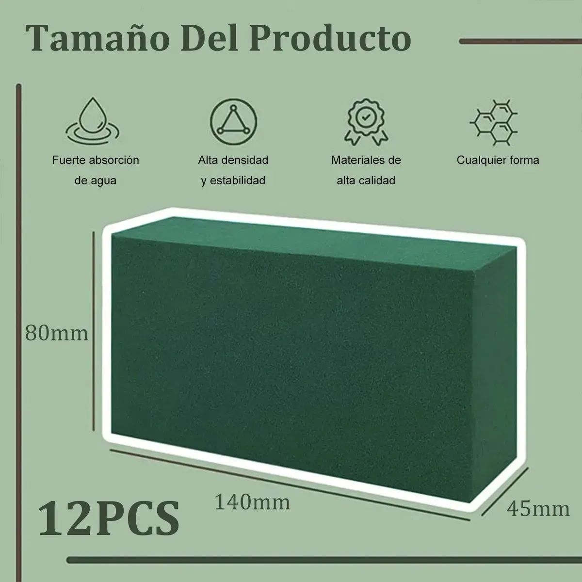 12 Piezas Espuma Floral Húmeda Y Seca Para Arreglos, marca TNAKIEX - Foto 2