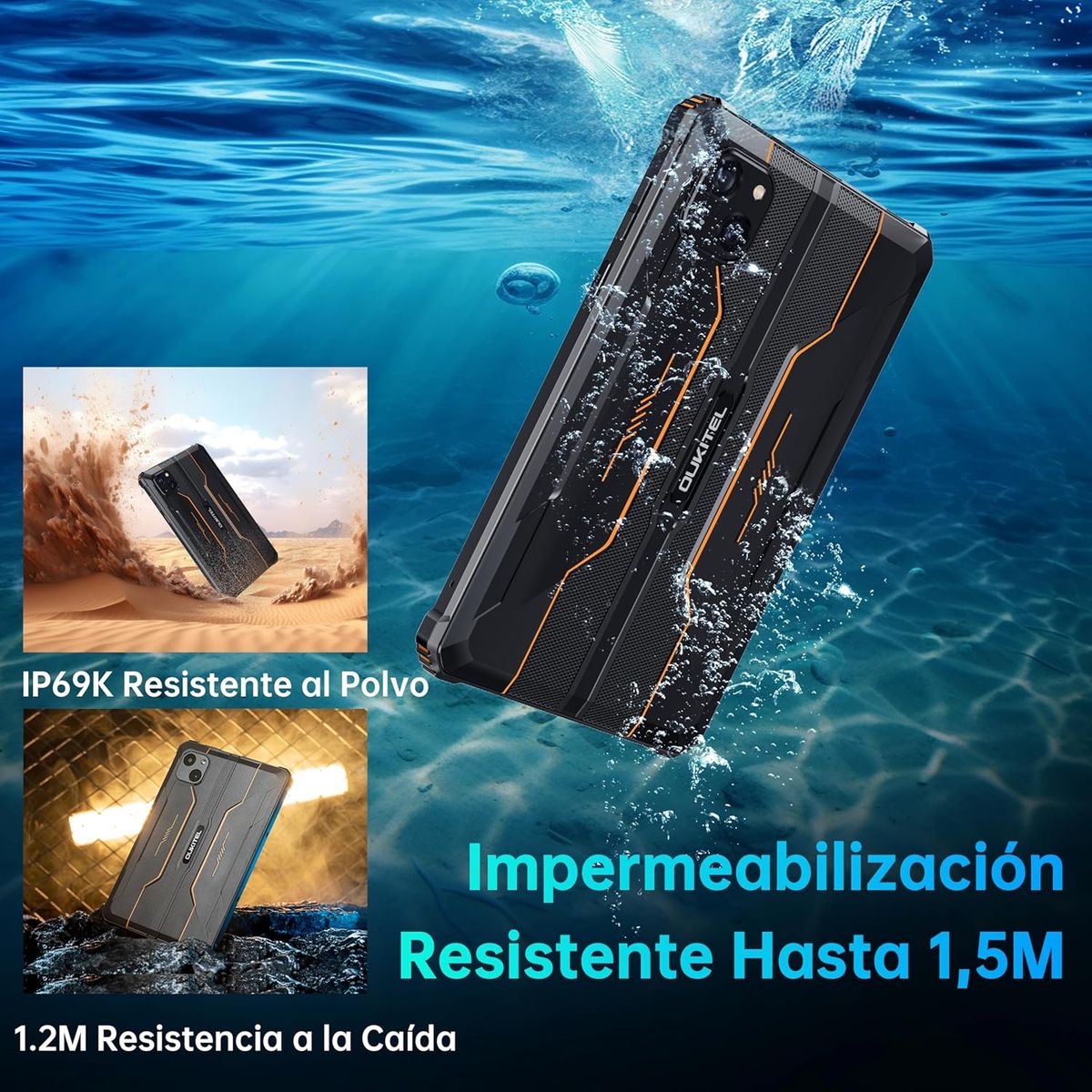 OUKITEL - OUKITEL RT3 PRO Tableta 16GB+128GB 8 pulgadas-Naranja