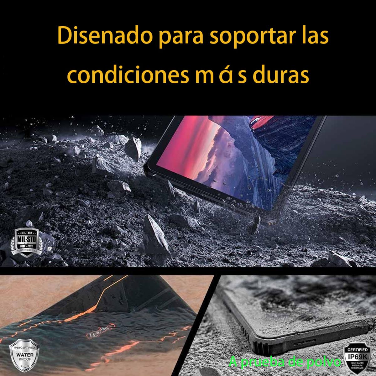 OUKITEL - OUKITEL RT9 Tableta 24GB+256GB 11000mAh 10.1 pulgadas-Negro