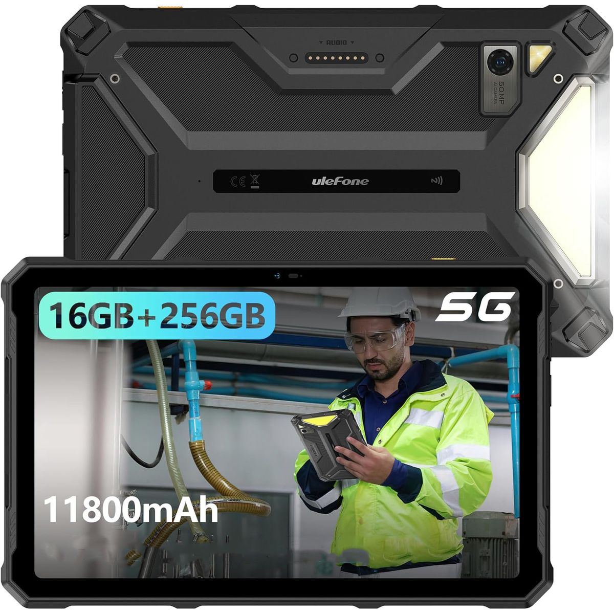 ULEFONE - Ulefone Armor Pad 4 Ultra Tableta 5G 16GB+256GB-Negro