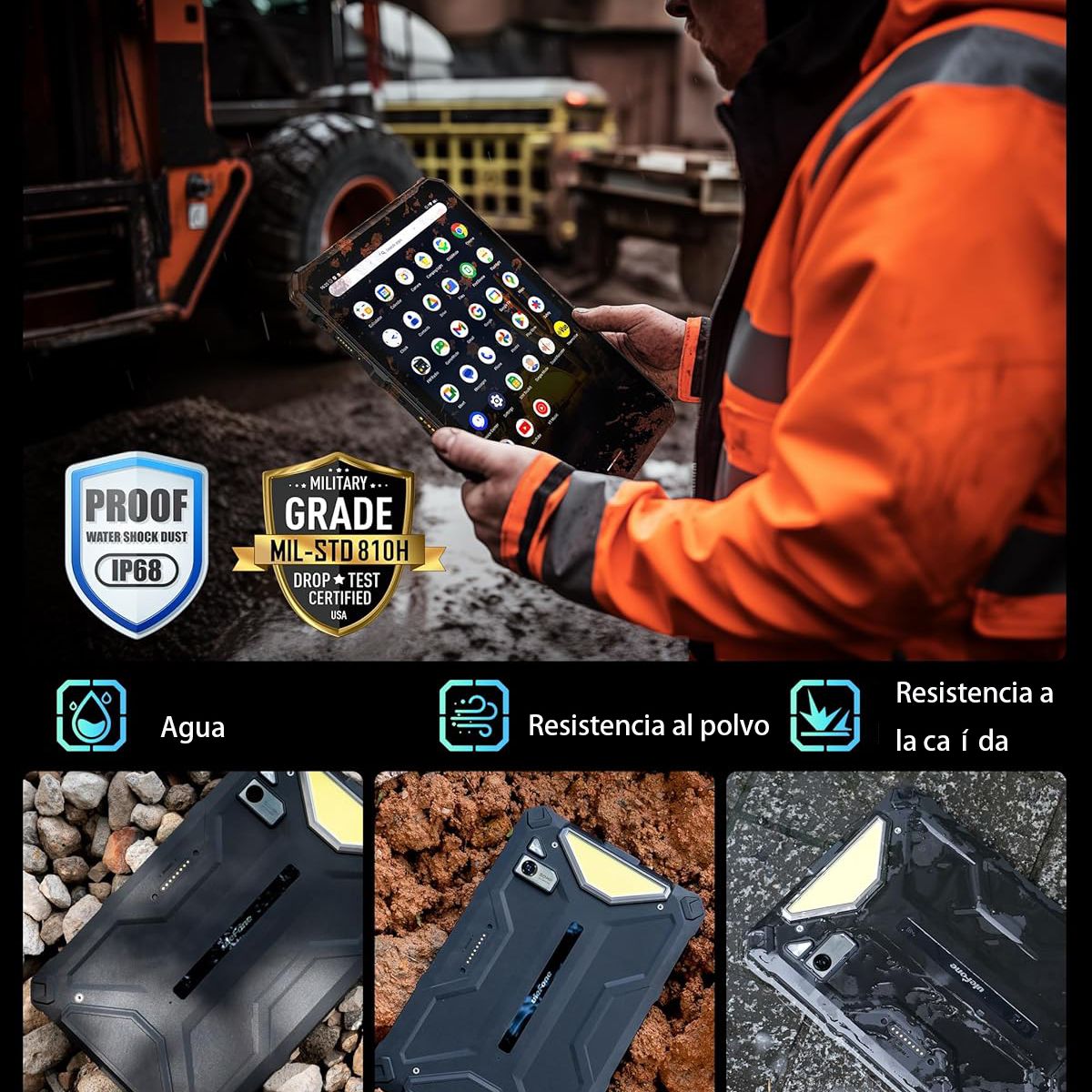 ULEFONE - Ulefone Armor Pad 4 Ultra Tableta 5G 16GB+256GB-Negro