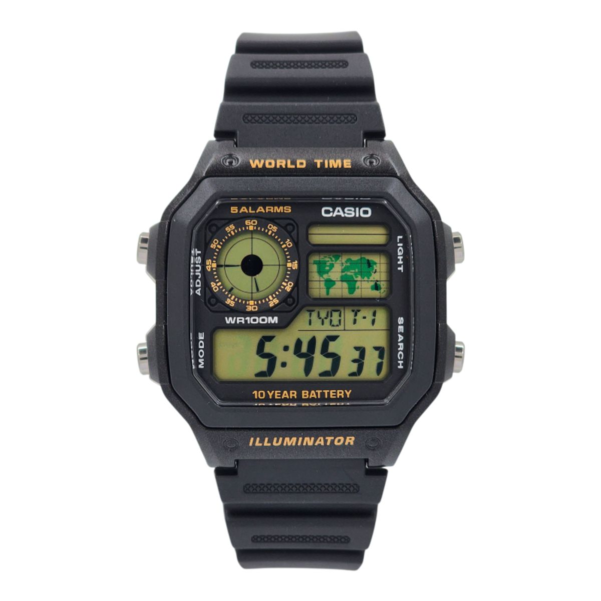 CASIO - Reloj Casio caballero AE-1200WH-1BV correa resina negro